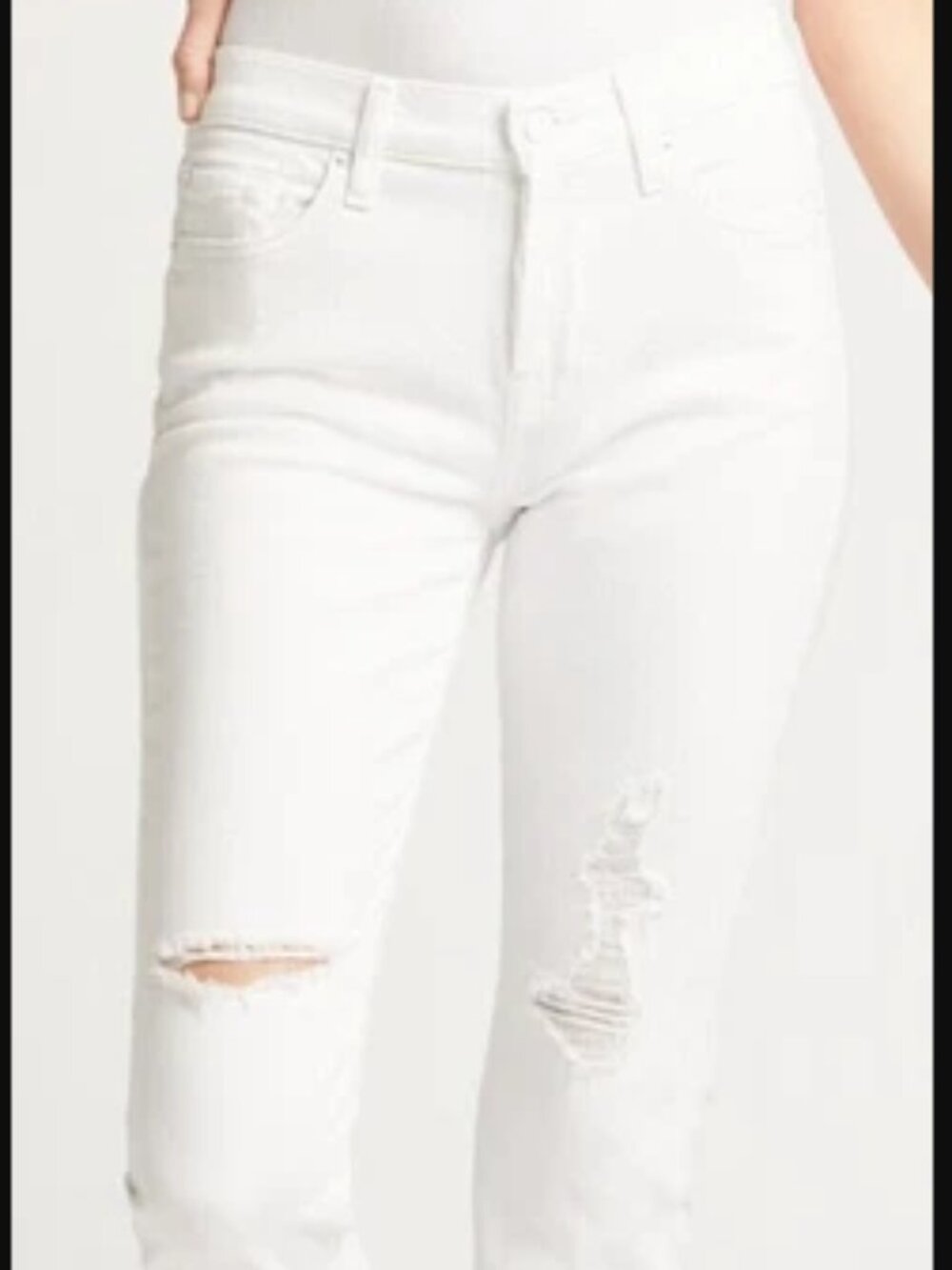 7 FOR ALL MANKIND Josefina Distressed High Waist Boyfriend Jeans - Size 26